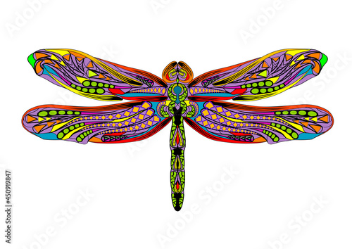 dragonfly ethnic illustration