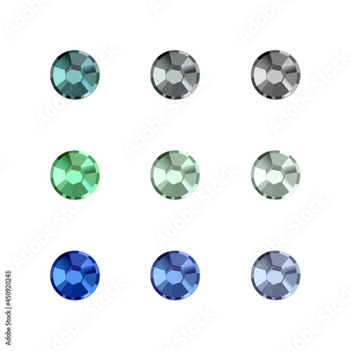 Luxury gemstones collection. vector set