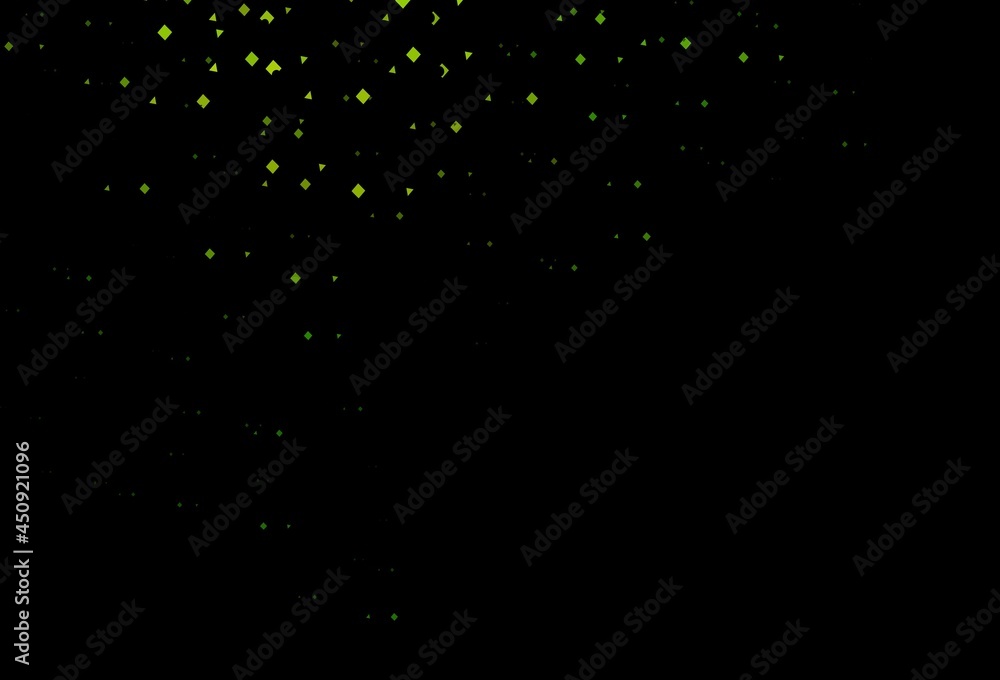 Dark green vector pattern in polygonal style with circles.