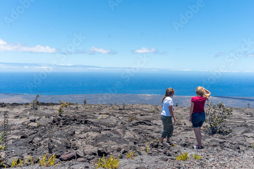 Volcanoes national park overlooking the ocean