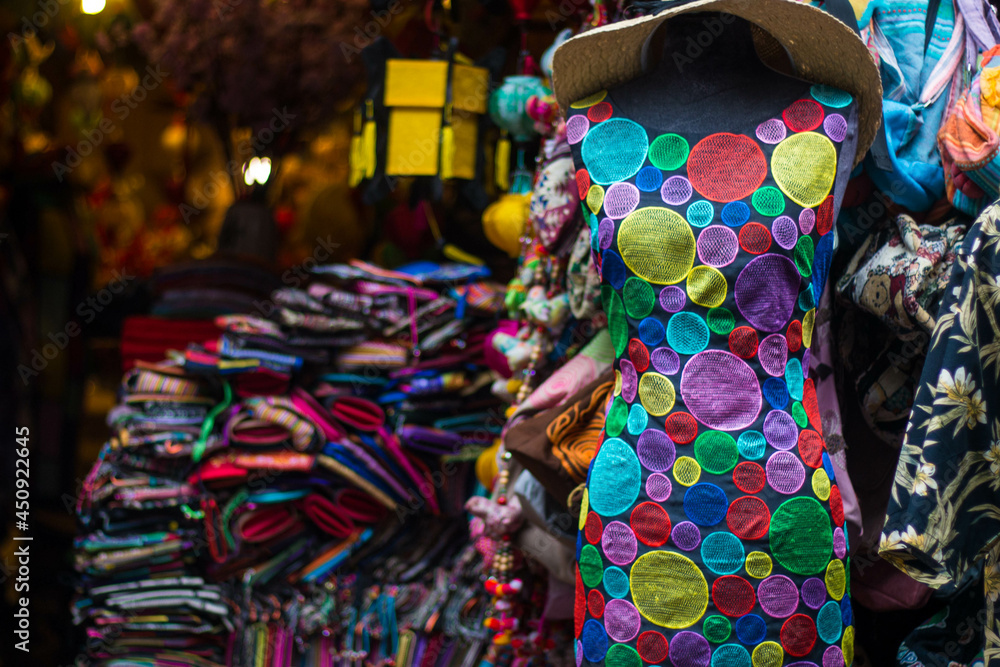 Fototapeta premium dresses and cloths shop in the city center of Ho Chi Minh
