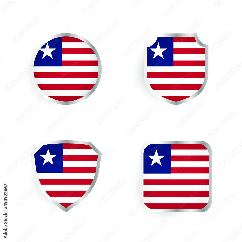 Liberia Country Badge and Label Collection Liberia Country Badge and Label Collection