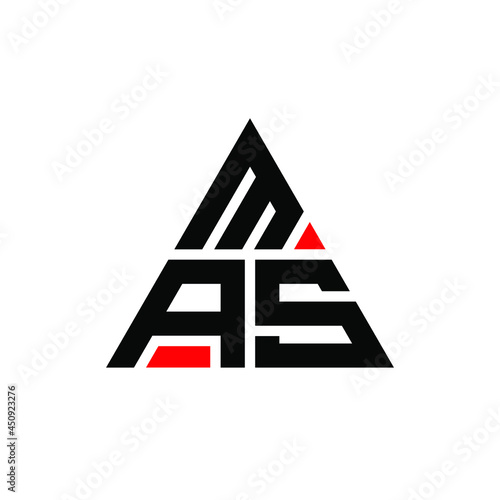 MAS triangle letter logo design with triangle shape. MAS triangle logo design monogram. MAS triangle vector logo template with red color. MAS triangular logo Simple, Elegant, and Luxurious Logo. MAS 
