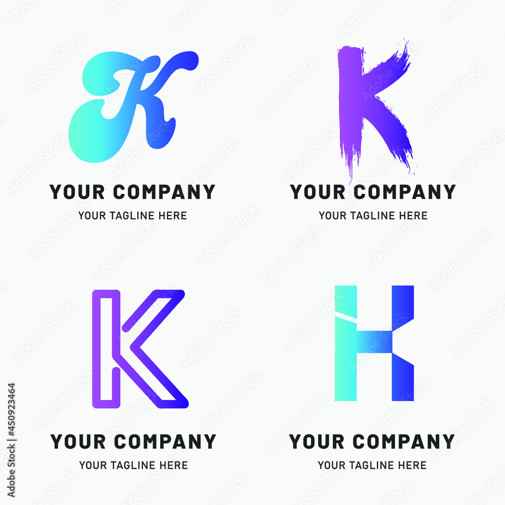 Creative Gradient K Logo Collection