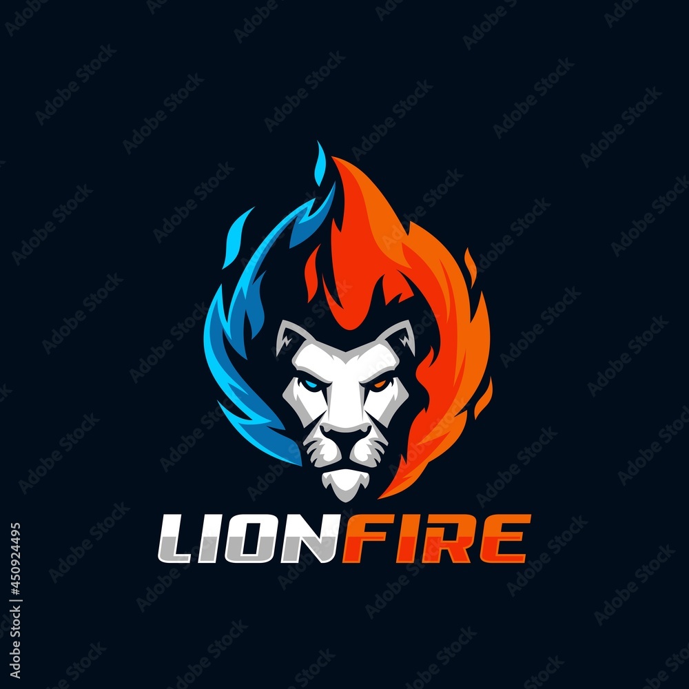 lion fire logo lion fire logo