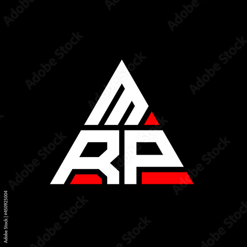 MRP triangle letter logo design with triangle shape. MRP triangle logo design monogram. MRP triangle vector logo template with red color. MRP triangular logo Simple, Elegant, and Luxurious Logo. MRP 
 photo