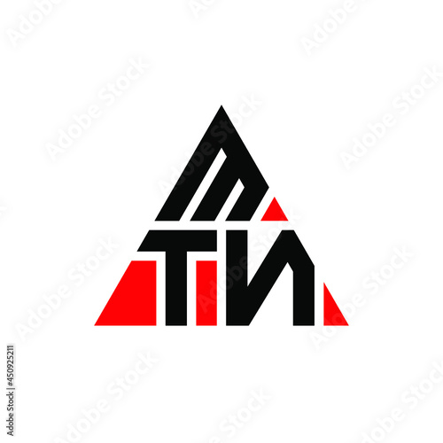 MTN triangle letter logo design with triangle shape. MTN triangle logo design monogram. MTN triangle vector logo template with red color. MTN triangular logo Simple, Elegant, and Luxurious Logo. MTN
 