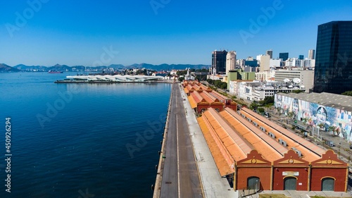 Fotografie Landmark Rio de Janeiro - Aerial view Pier Maua - Museum of Tomorrow