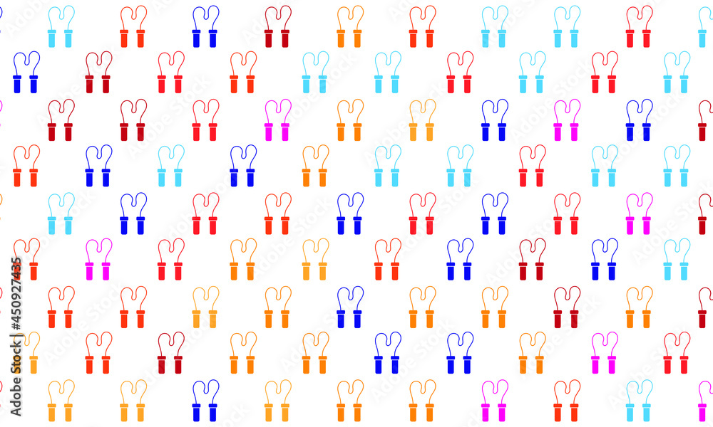 Colorful Skipping Rope Seamless Pattern Background Colorful Skipping Rope Seamless Pattern Background