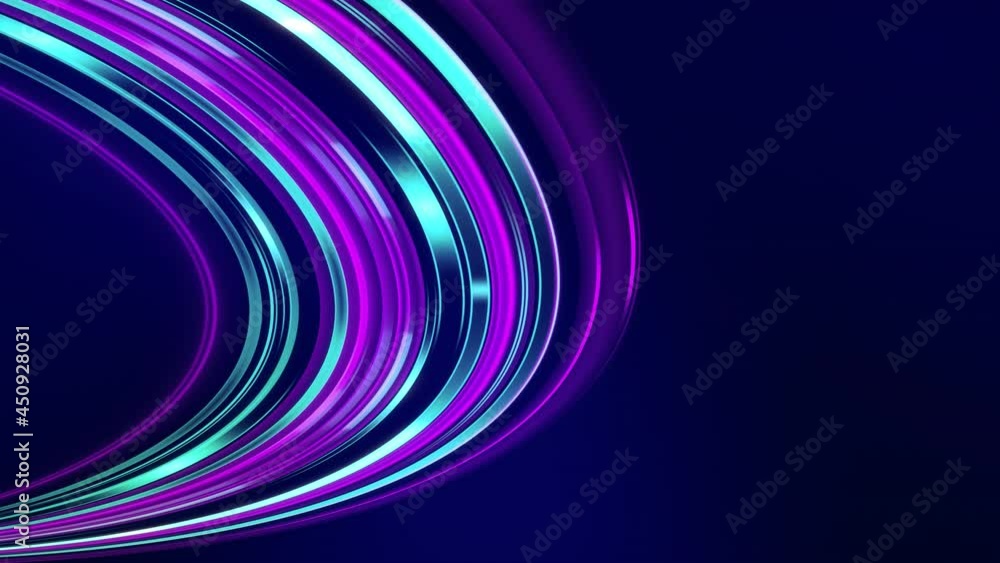 Curving stream of neon lines Curving stream of neon lines