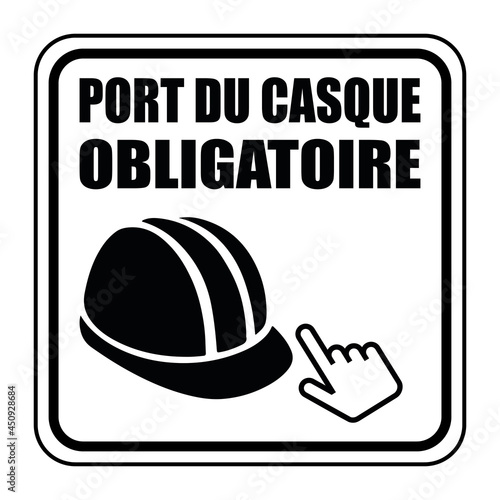 Logo port du casque obligatoire.