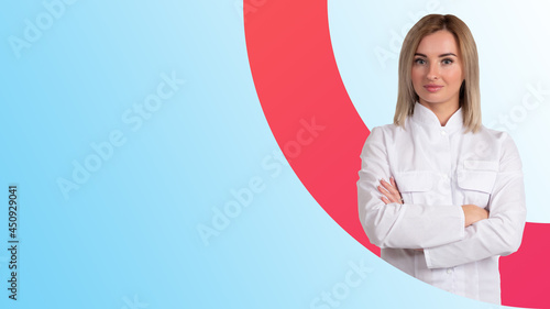 Doctor woman. Smiling femal...