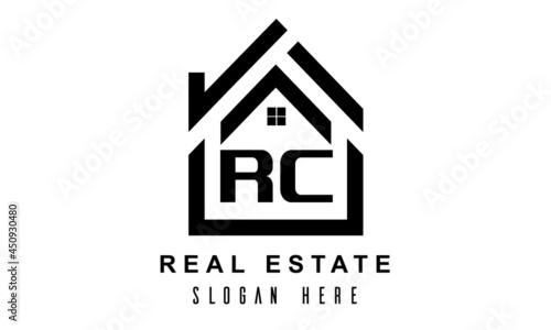 RC real estate house latter logo