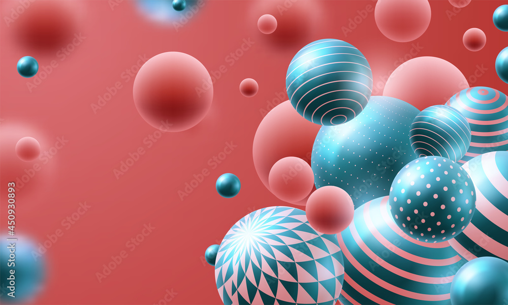 Abstract composition with 3d spheres Abstract composition with 3d spheres