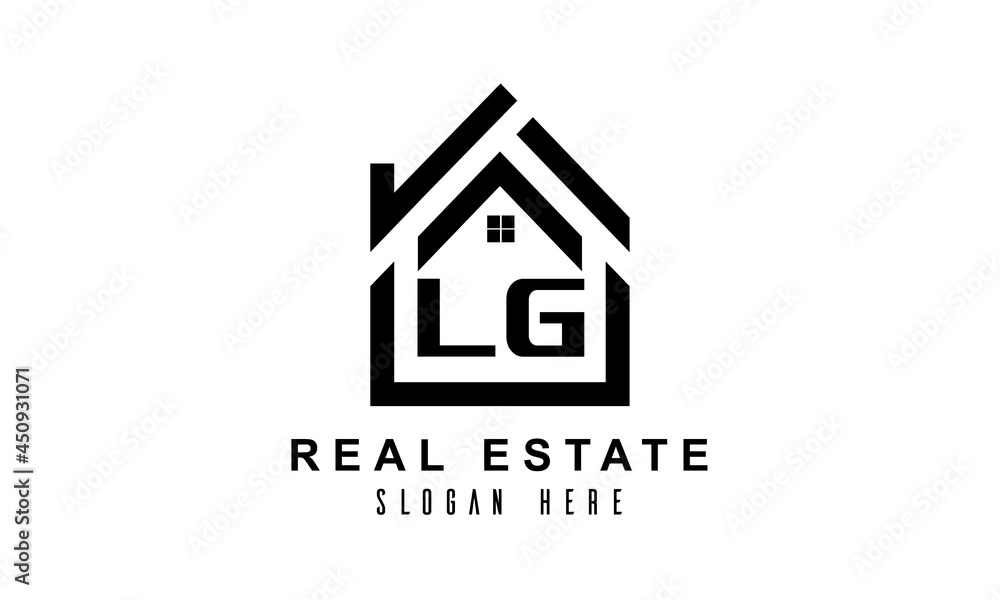 LG real estate house latter logo LG real estate house latter logo