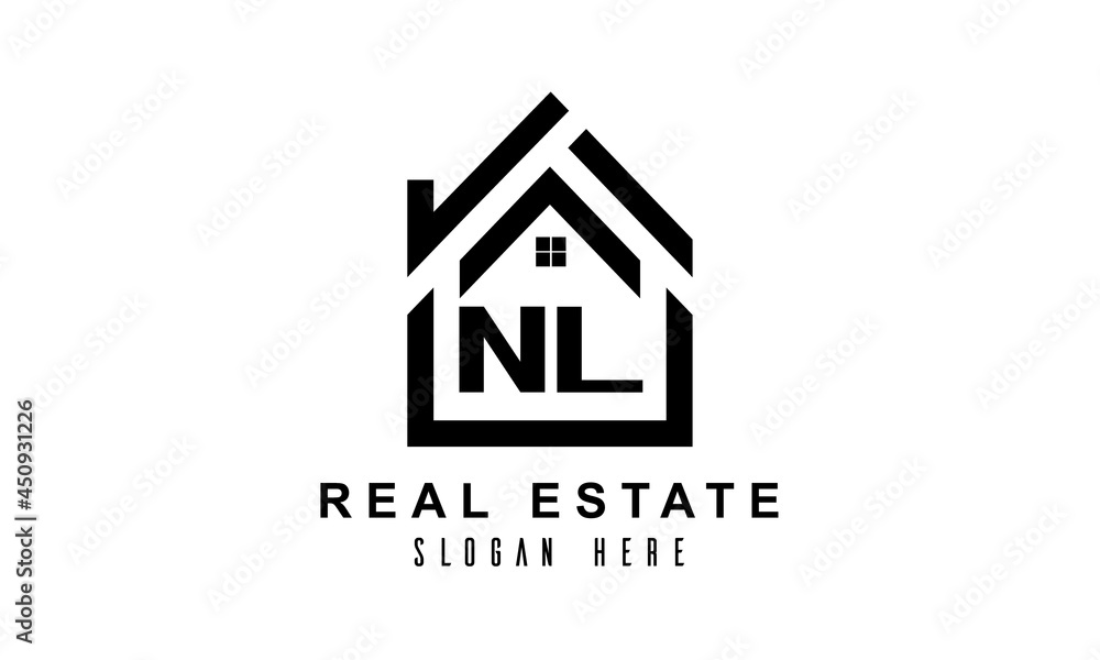 NL real estate house latter logo