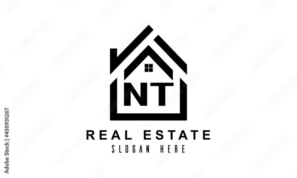 NT real estate house latter logo NT real estate house latter logo