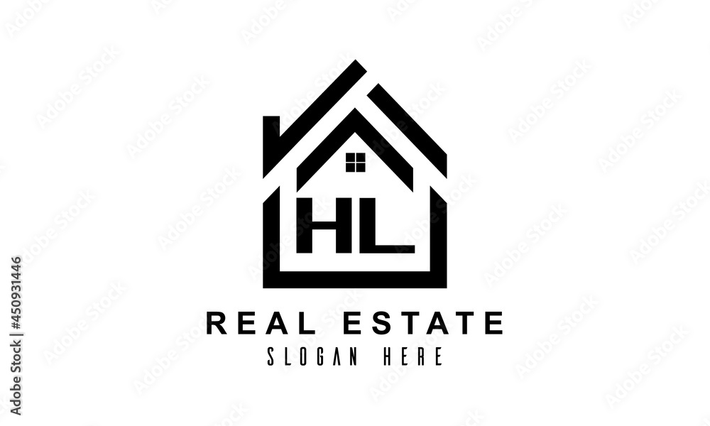 HL real estate house latter logo HL real estate house latter logo
