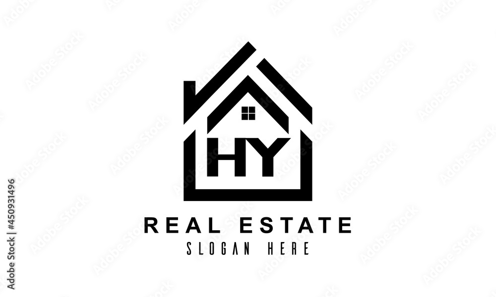 HY real estate house latter logo HY real estate house latter logo