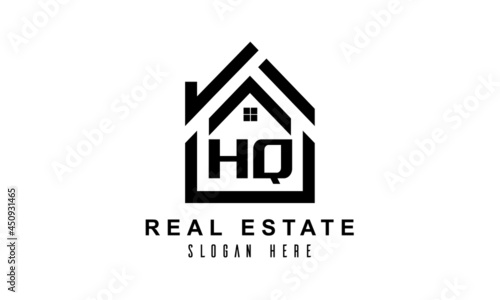 HQ real estate house latter logo