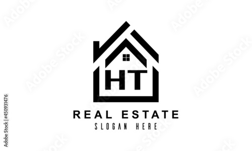 HT real estate house latter logo