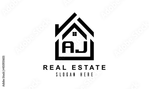 AJ real estate house latter logo