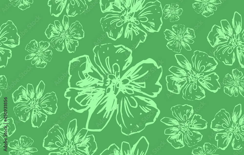 pattern with green flowers seamless vector, Simple raster geometric seamless pattern. floral shapes, net, mesh, lattice. Elegant vintage ornamental background. Repeat design for textile pattern with green flowers seamless vector, Simple raster geometric seamless pattern. floral shapes, net, mesh, lattice. Elegant vintage ornamental background. Repeat design for textile