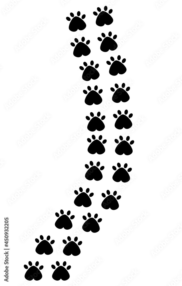 Vector illustration of dog steps. Vector illustration of dog steps.
