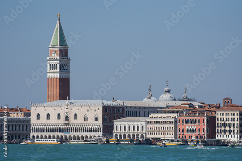 Doge's Palace and Campanile di San Marco in Venice,Italy,2019