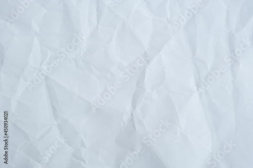 White crumpled paper, recycle paper texture, copy space for text.