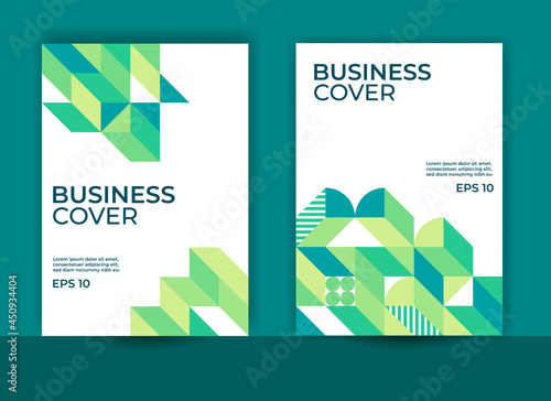 business profile cover, abstract geometric design, layout design, annual report cover design, a4