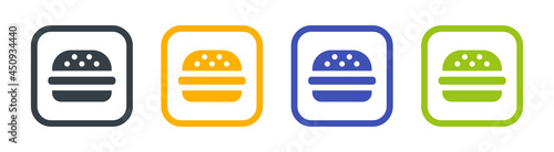 Hamburger icon. Fast food symbol vector illustration