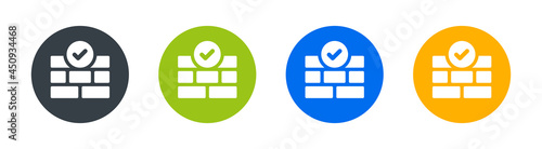 Brick wall icon vector. Construction concept
