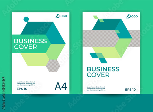company profile cover, polygonal design, annual report cover design, a4, geometric design