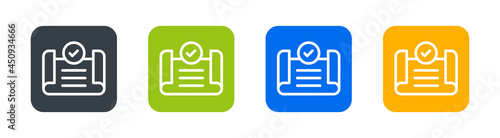 Architect blueprint icon. Planning project icon vector illustration.