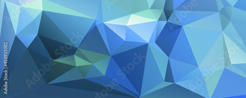 Abstract Blue Color Polygon Background Design  Abstract Geometric Origami Style With Gradient