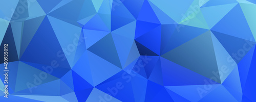 Abstract Blue Color Polygon Background Design, Abstract Geometric Origami Style With Gradient