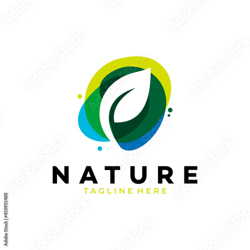 nature leaf logo icon vector isolated