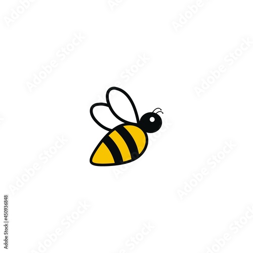 Bee Logo Design With Luxury Bee Logo Template Modern Design Flat Logo Vector Illustration © GRAY