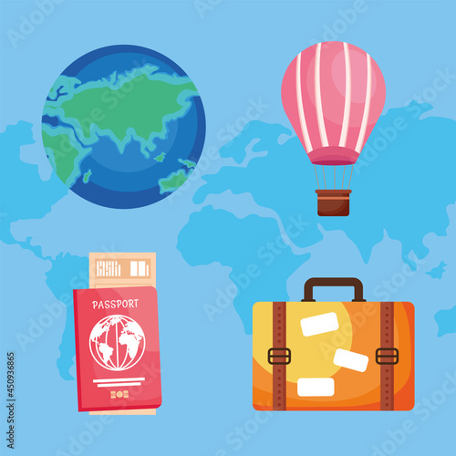 four tourism day icons