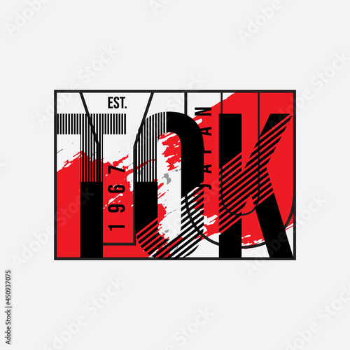 TOKYO illustration typography. perfect for t shirt design