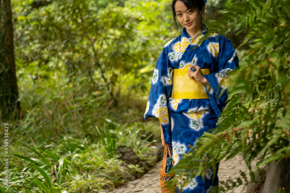 女性の浴衣姿 女性の浴衣姿