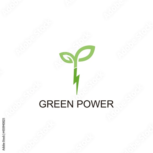  Logo icon symbol green power plant design idea creative inspiration symbol template garden farm.