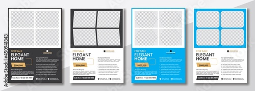Real Estate Flyer Template Design Vector