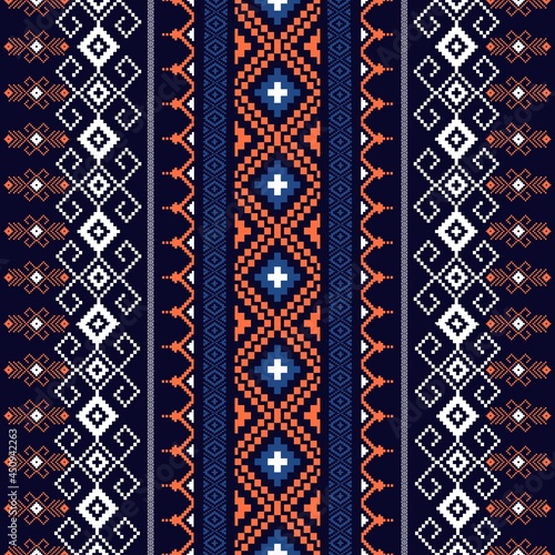 seamless pattern Ethnic geometric fabric aztec American African textile tribal ikat pattern motif mandalas native boho bohemian carpet india Asia 