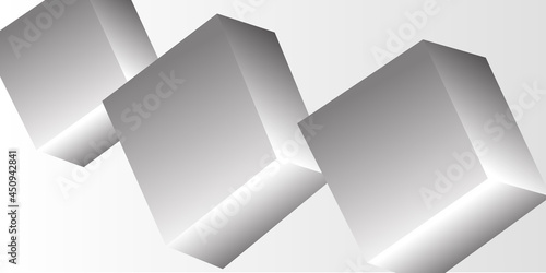 Abstract cube pattern or background made of chaotic cubes. 3d rendering of realistic cube backgrounds or wallpapers