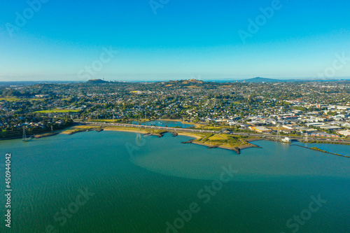 ニュージーランドのオークランドをドローンで撮影した空撮写真 Aerial photo of Auckland, New Zealand taken by drone.