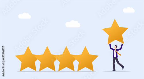 Rating customer experience, vector illustration, concept