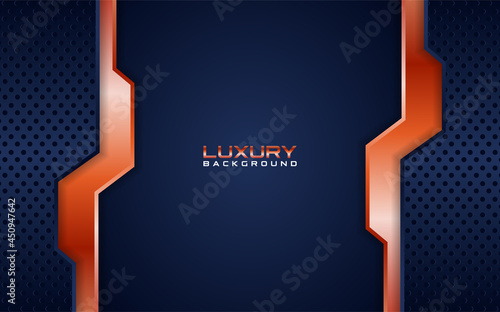 Luxury navy background dot texture combination with line rose gold