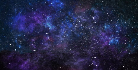 Acrylglasbilder Universum Farbenfrohes Sternenfeld im tiefen Universum  © Maximusdn